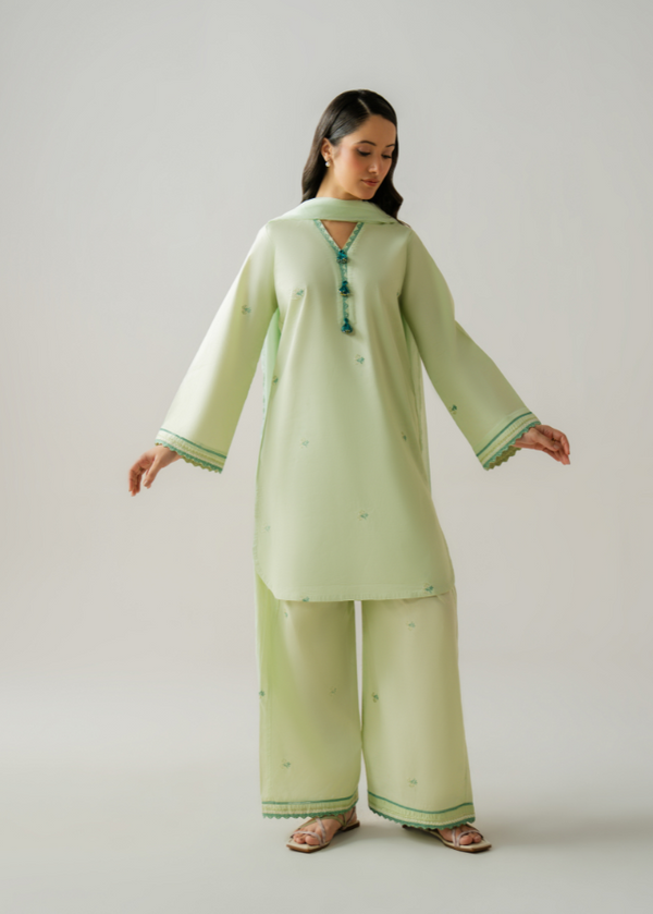 Matcha - Embroidered Solids 2pc