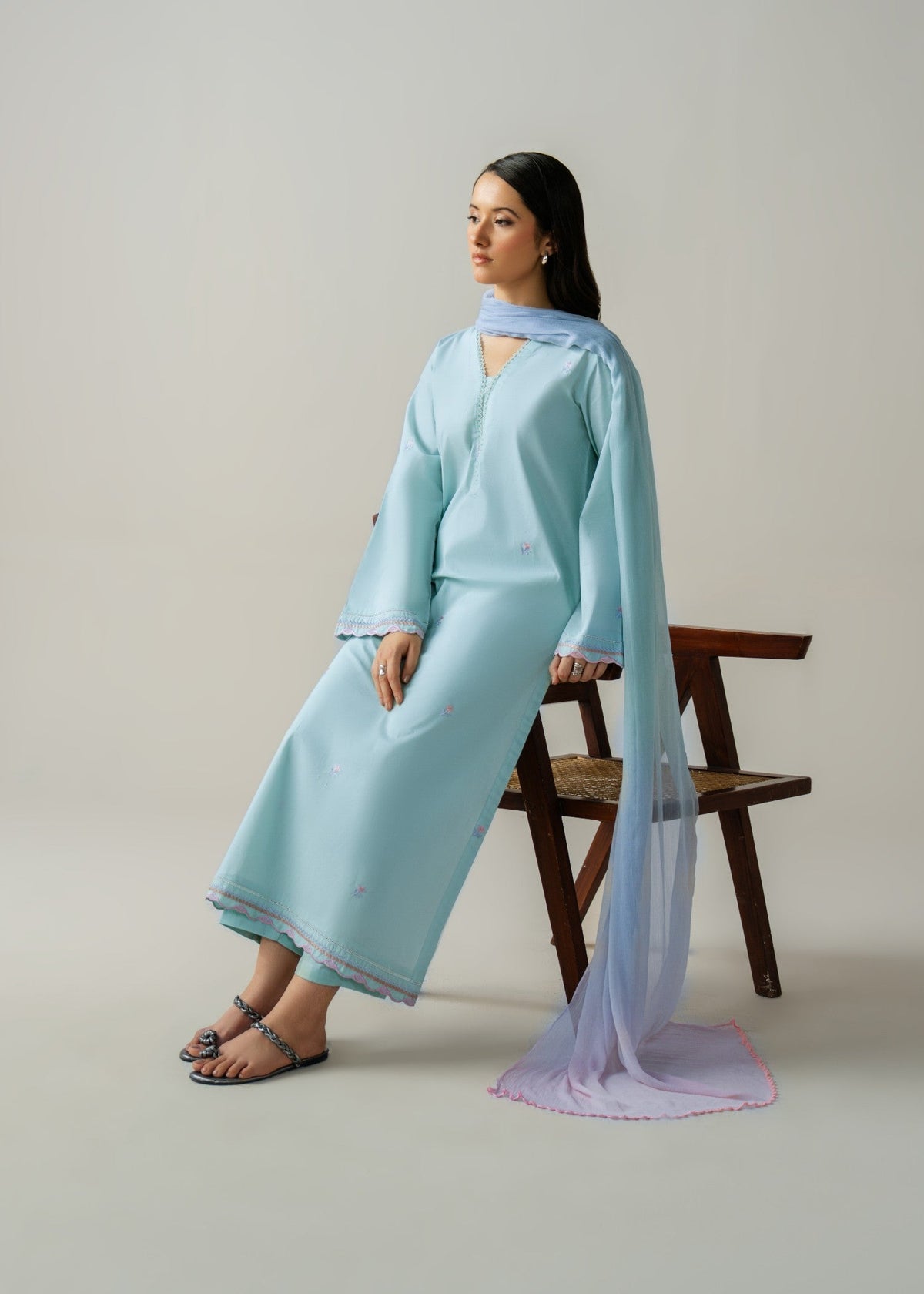 Faye - Embroidered Solids 2pc